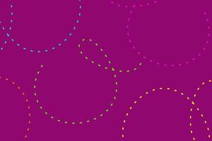 Colorful abstract design with dotted lines on a vibrant purple background showcasing creativity and modern art concepts vector