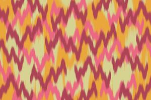 Abstract Ikat Pattern with Zigzag Design. Abstract Ikat Pattern design for Fabric, clothing, background, wallpaper vector