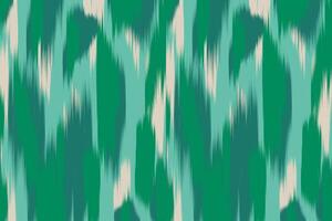 Abstract background stripe pattern. Abstract Ikat Pattern in Green. vector