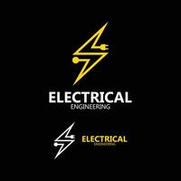 set of electrical engineering logo with creative design vector