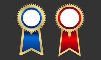 Elegant Gold Medals with Ribbons for Awards and Recognition Certificates vector