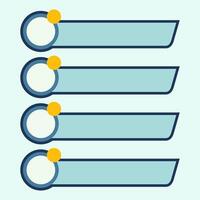 Modern List Infographic Template with Blue Elements for Data Visualization vector