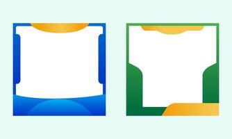 Modern Geometric Frames with Blue and Green Gradients for Certificates and Borders vector