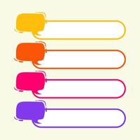 Vibrant Gradient Speech Bubble List Infographic vector