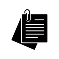 Sticky notes icon for attaching reminders vector