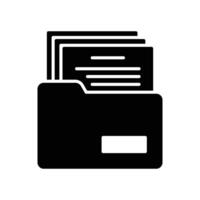 Folder document icon for file storage vector