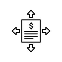 Business expansion icon with business proposal document sheet vector