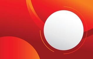 simple circle round red white modern abstract background design template vector