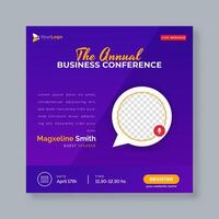 Professional Webinar Banner for Annual Business Conference Layout for Live Event, Strategy Talk, and Corporate Meeting vector