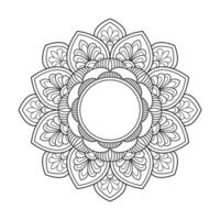 Create Calm Flower Ornament Mandala Pages vector
