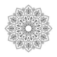 Decorative Mandala Flower Pattern for Colorists vector