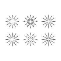 Radiant starburst stroke for design, perfect for web, print, and digital art use. vector
