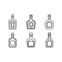 Tequila Bottle Icon - Graphic Design File for Digital Use vector