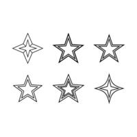 Minimal star icon for digital use in web, print, apps, and branding projects. vector