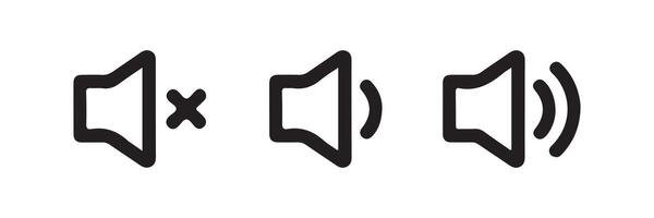 Sound volume level icon set. Speaker volume icon sound symbol media music. vector
