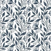 modern abstract Seamless botanical pattern, abstract nature ornament leaves pattern silhouettes. vector