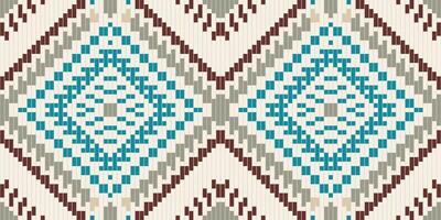 Boho Geometric Patterns Mathfolk Embroidery, Aztec Geometric Ornament Print. Design for Carpet, Wallpaper, Clothing, Wrapping, Fabric vector