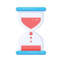 Here is a flat icon showing deadline clock vector