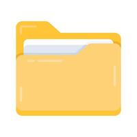 A well crafted flat icon showing labeled office folder vector