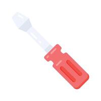 A flat icon showing screwdriver with ergonomic handle grip vector