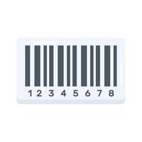 Grab this flat icon of barcode with scanning lines vector