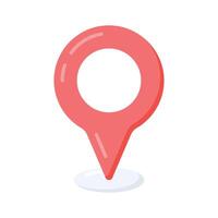 A flat icon of location pin marking map destination vector
