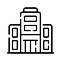 A outline style icon of office workspace building vector