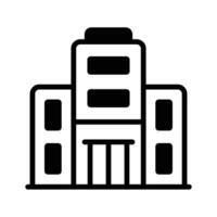 A solid style icon of office workspace building. vector