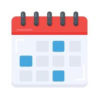 Here is a flat icon showing schedule concept clearly vector