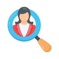 Check out this flat icon showing find candidate vector