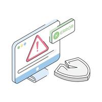 Check out this isometric icon of data security breach vector