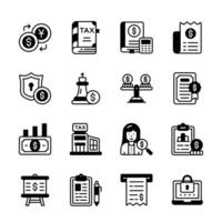 Get this modern collection of money and bookkeeping line icons. vector