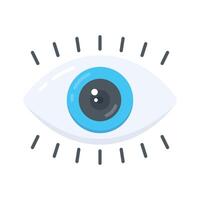A flat style icon showing business vision concept vector
