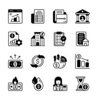 An appealing bundle depicting business and money planning line icons. vector