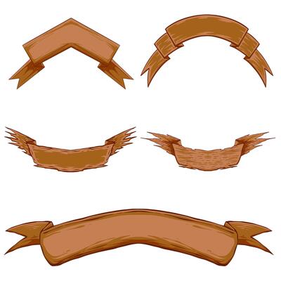 Ribbon Element Decoration Badge Art Set