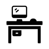 A glyph style icon of tidy workspace area vector
