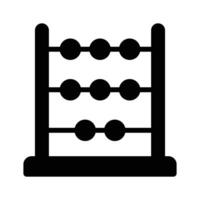 A filled style icon of ancient abacus counting vector