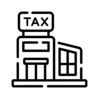 A outline style icon showing tax office building vector