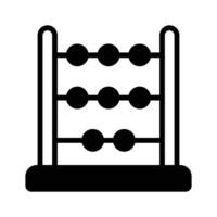 A filled style icon of ancient abacus counting. vector