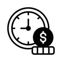 A glyph style icon showing scheduled instalments payment. vector