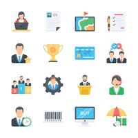 Check this modern bundle of business and entrepreneurship flat style icons vector