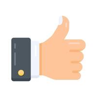 Check out this flat icon showing thumbs up gesture vector