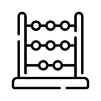 A outline style icon of ancient abacus counting vector