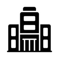 A solid style icon of office workspace building vector