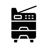A glyph style icon showing office copier machine vector