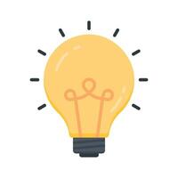 A modern flat icon of lightbulb symbolizing creative idea vector