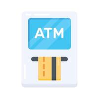 Check out this flat icon showing atm machine vector