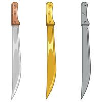 Versatile machete, an essential cutting tool for various demanding agricultural and outdoor field work tasks vector