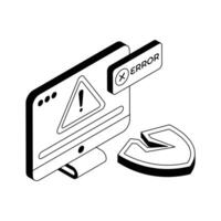 Check out this isometric icon of data security breach. vector