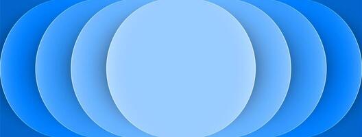 Paper layer circle blue abstract background. Curves and lines use for banner, cover, poster, wallpaper. vector